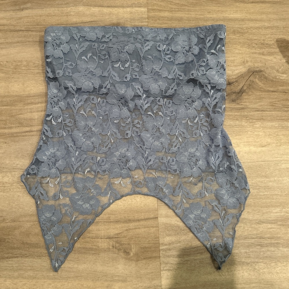 Urban Renewal Blue Lace Tube Top